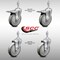 Service Caster 5 Inch SS Gray Polyurethane 3/8 Inch Threaded Stem Caster Total Lock Brake, 2PK SCC-SSTSTTL20S514-PPUB-381615-2-S-2 - alternate 1